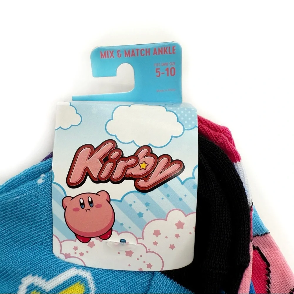 Kirby Video Game Ankle Socks Mens Womens Nintendo Gift Colorful Cute Blue Pink